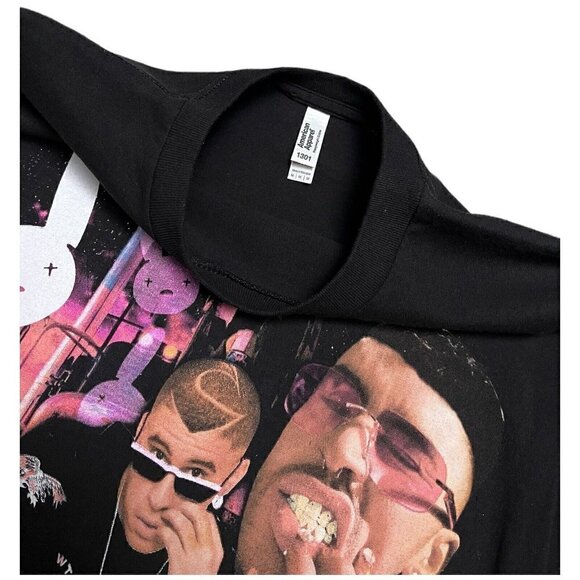 Bad Bunny Latin Spanish Pop Music Rockstar Merch Tour Tee Shirt Mens Medium - Picture 3 of 4